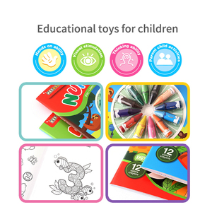 Libro <span class=keywords><strong>da</strong></span> Colorare Personalizzato con Graffiti, Pastelli, Giocattoli Educativi per Bambini, Libro Cognitivo con Numeri e Alfabeto, Simpatici Disegni di <span class=keywords><strong>Animali</strong></span> per Bambini 3-6 Anni - Product Image 4