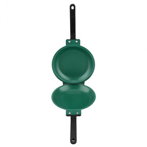 Poêle à frire double face Poêle à frire verte antiadhésive avec revêtement en céramique Crêpière pour la cuisine domestique Ustensiles de cuisine - Product Image 1