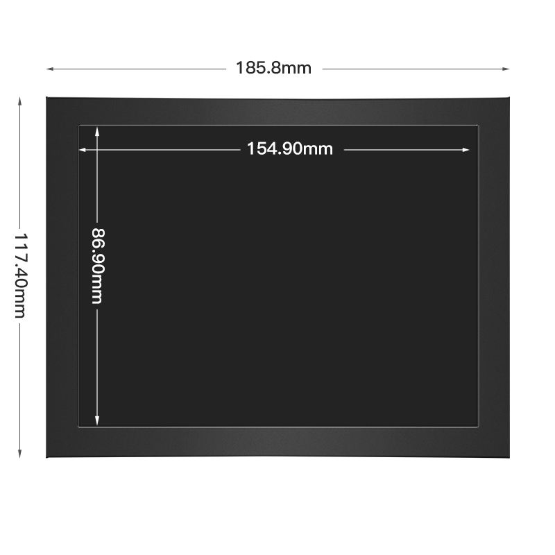 Factory Price 8 Inch Mini Industrial Metal Monitor Resistive Touch Screen VGA HD-MI Wall Mount Industrial Display