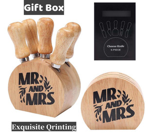 Ensemble <span class=keywords><strong>de</strong></span> couteaux à fromage en bois <span class=keywords><strong>de</strong></span> caoutchouc Durable <span class=keywords><strong>de</strong></span> haute qualité Outils <span class=keywords><strong>de</strong></span> <span class=keywords><strong>charcuterie</strong></span> utilisés pour les cuisines à domicile - Product Image 4