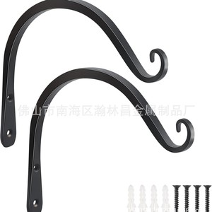 Heavy Duty Wall Mount <b>Hook</b> Black For <b>Plant</b> Baskets Bird Feeders Wind Chimes Lanterns Outdoor Use - Product Image 4