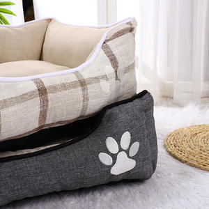 Оптовая продажа, дешевая водонепроницаемая, с защитой от жевания, большая моющаяся ортопедическая кровать для собак, роскошный диван-кровать для домашних животных - Product Image 3