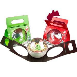 Design elegante per le vacanze rosa cosmo margherita rosa fiore mini torta da forno porta via scatola di carta con manico e logo stampato - Product Image 3