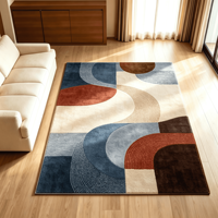 Tapis d'intérieur vintage en fausse peau de mouton imprimé en 3D, décoration de luxe pour la maison, tapis de salon, tapis personnalisable