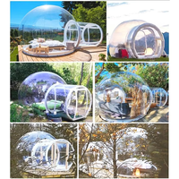 Tente transparente à bulles dôme 6-8 personnes tente dôme transparent géodésique gonflable pour tente Igloo glamping