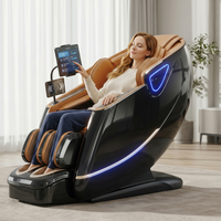 Fauteuil de massage intelligent IA corps entier, zéro gravité, rail SL, double mouvement, rouleaux de jade, thérapie thermique, commande vocale Bluetooth, inclinable