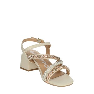 Balao donna sandali alla moda con tacco Beige con zeppa e punta quadrata per matrimoni e feste scarpe da sposa estive - Product Image 5