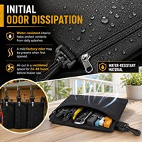 QCWN Lot de 3 petites trousses à outils zippées robustes en Oxford 600D imperméable, organisateur polyvalent pour outils et appareils électroniques