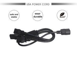 3pin สีดำ3.3ฟุตปลั๊กเสียบผนัง3ง่าม AC <span class=keywords><strong>2</strong></span> x IEC ตัวแยกสายไฟต่อ C13ปลั๊กกลางแจ้งสำหรับทีวี - Product Image 5