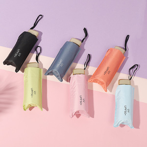 Điện Thoại Kích Thước <span class=keywords><strong>Mini</strong></span> Ô Của Nhãn Hiệu Biểu Tượng Tùy Chỉnh Chống UV Mặt Trời Và Mưa Phụ Nữ Nhỏ Năm Gấp Ô Cho Bán Buôn - Product Image 1