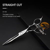 5.5 6 pouces personnalisé 440c professionnel barbier ciseaux de coiffure coupe de cheveux ciseaux de cheveux Kit sac en cuir boîte droite