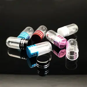 Yüksek kaliteli boş plastik PS Mini hap kutusu ilaç şişesi için gergedan hapları/tek kapsül ambalaj şişeler ambalaj kabı