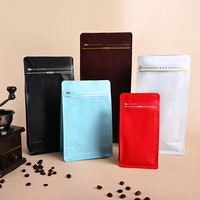 Sachet de café à huit soudures latérales avec valve de dégazage unidirectionnelle et fermeture éclair pour emballage de café en grains torréfiés avec logo personnalisé – Vente en gros
