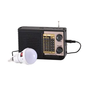 New Home Usb TF Card Battery Mini Portable BT Am Fm Dsp Solar Radio With Band Antenna Set Frecuencia Torch