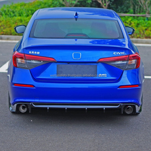 Kit de Difusor Trasero y Punta de Escape Estilo Akrapovic en Negro, Instalación Directa con Pernos Welta, para Honda Civic 11ª Generación 2022 - Product Image 2