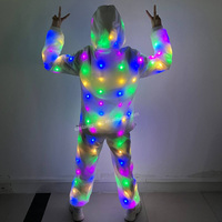 Suministros de fábrica Precio al por mayor un conjunto de disfraz de Robot LED Adulto Luz colorida Glow up Dancer Stage Show bar Party Performance