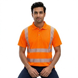 Chemises de sécurité réfléchissantes à haute visibilité pour hommes, logo personnalisé, vêtements de travail pour l'été, vêtements de travail - Product Image 1