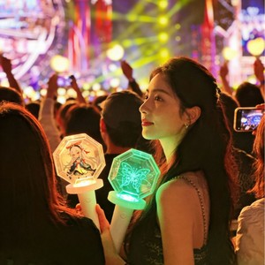 Diamond Heart Hand Lamp Octagonal Glow <b>Stick</b> ABS Material IP65 Concert <b>Lighting</b> Props Anime Cartoon Design - Product Image 1