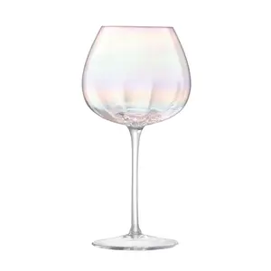 SJ glassware Symphony red wine glass Home use tall colorful champagne glasses Light luxury electroplating crystal wine glass