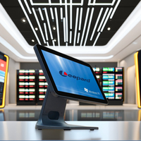 Terminal de point de vente haute performance Intel I3, i5, i7 avec écran client LED 8 chiffres pour la restauration et le commerce de détail