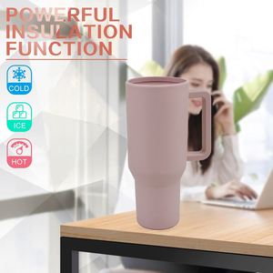 Modern 40 oz Tumbler with Handle,<b>Reusable</b> Water Bottle Travel Silicone <b>Mug</b> Cup Holder Friendly,Gifts for Women Men - Product Image 5