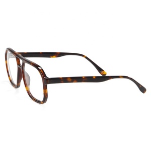 Montura <span class=keywords><strong>De</strong></span> <span class=keywords><strong>gafas</strong></span> <span class=keywords><strong>De</strong></span> acetato para Hombre y mujer, <span class=keywords><strong>De</strong></span> doble puente para piloto Lentes ópticas, <span class=keywords><strong>graduadas</strong></span> - Product Image 6