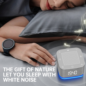 Sonidos relajantes Luz nocturna Altavoz Bluetooth Música Bebé Máquina <span class=keywords><strong>de</strong></span> ruido blanco Con aplicación Reloj despertador digital - Product Image 4
