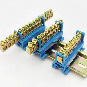 Sản xuất tại Trung Quốc vít kết nối 5 cách Brass Bar netutral khối thiết bị đầu cuối