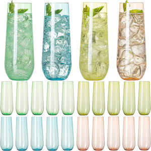 Copas de Champán sin Tallo de Plástico de 9 oz, Irrompibles, para Prosecco, Vino, Cócteles, Bodas, Restaurantes, Hechas en Vietnam - Product Image 4