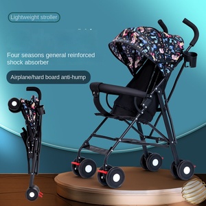 Poussette bébé pliable haut de gamme, légère, portable, toutes saisons, avec dossier rigide <span class=keywords><strong>anti</strong></span>-choc et <span class=keywords><strong>anti</strong></span>-cyphose, adaptée aux voyages en avion - Product Image 1