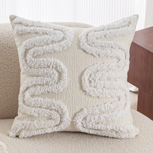 Fodera per cuscino decorativa quadrata in stile nordico <span class=keywords><strong>con</strong></span> nappe, per divano e testiera del <span class=keywords><strong>letto</strong></span> - Product Image 4
