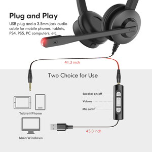 Casque filaire pour centre d'appels avec microphone antibruit pour le bureau et la téléphonie - Product Image 3