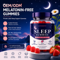 Gummies pour le sommeil sans mélatonine LIFEWORTH OEM ODM |   Gommes végétaliennes à la pectine avec magnésium et L-théanine |   Vente en gros de marques privées