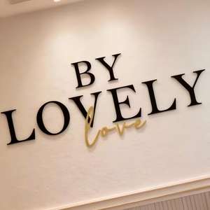 Letras Decorativas para Pared de Casa, Logotipo Comercial Personalizado, Letras 3D Acrílicas Doradas para Pared Interior, Letrero Adhesivo para Salón de Uñas - Product Image 1