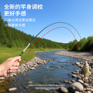 Canne à pêche télescopique Yannuo Small Smart Series 46cm, action souple, pour la pêche à la carpe crucian en rivière - Product Image 5