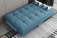 Sofá Cama Individual Plegable de Esquina con Tela de Lino y Almacenamiento, Mecanismo de Sofá Cama, Precio Más Bajo
