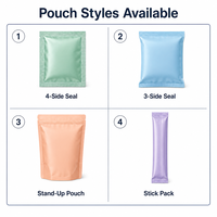 Sachets plats liquides en forme de bouteille thermoscellés imprimés sur mesure, emballage de sachets d'échantillons de boissons alimentaires en PET, miel, gel énergétique