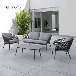 Juego de Sofás de Jardín de Lujo, Muebles de Cuerda, Muebles de Patio Modernos de Aluminio, Sofá de Exterior para Hotel - Product Image 2