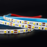 Bande Lumineuse LED 2835 12V 5mm, 120 LED/m, Blanc Chaud et Blanc Naturel, IP20, Flexible, pour Décoration Intérieure, Certifié CE RoHS