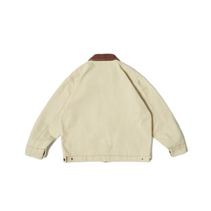 Áo khoác công nhân chất liệu <span class=keywords><strong>canvas</strong></span> dày cao cấp bán buôn, in logo tùy chỉnh, cổ áo phối màu, áo khoác bomber nam - Product Image 3