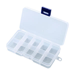Caja Organizadora de Joyería de Plástico Transparente con 24 Compartimentos y Tapa para Piezas Pequeñas y Accesorios, Uso en Escritorio - Product Image 2