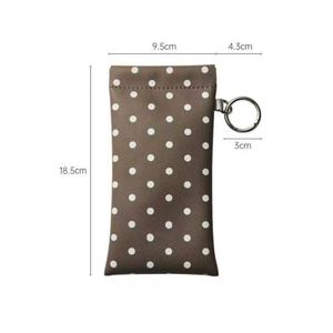 Polka Dot Pattern Faux Leather <b>Glasses</b> Pouch 4 Colors <b>Glasses</b> <b>Case</b> Cute Stylish <b>Glasses</b> Storage PU Leather Holder - Product Image 2