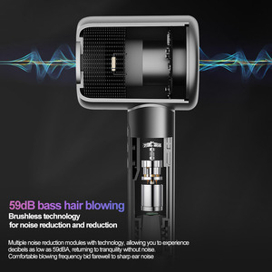 Sèche-cheveux haute vitesse sans balais 110K tr/min, 200M d'ions négatifs, 26m/s, 21 modes, buse magnétique, 59dB, NTC intelligent, salon professionnel, CCC CE, 5 couleurs - Product Image 4