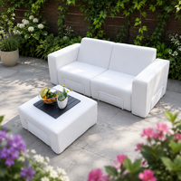 Modernes Aluminium-Outdoor-Sofa-Set mit Vakuumkomprimierten Schaumstoffkissen, Wasserfeste Garten- und Terrassenmöbel