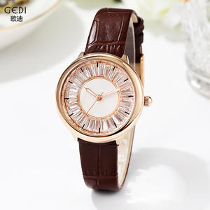Nuevo reloj con correa de cuero para mujer, elegante y moderno, reloj de cuarzo resistente al agua - Product Image 1