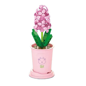 Ornement de bureau en forme de tasse à café Saintpaulia, simulation de blocs de construction, kit de plantes créatif, 12 styles, Lele Brother - Product Image 4