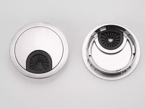 Penutup Lubang Multifungsi Modern Kontemporer dari Paduan Seng dengan Lubang Sekunder Berulir untuk Meja Komputer Rumah atau Kantor, Dekoratif untuk Kabel - Product Image 5