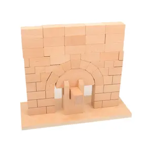 Mumoni – blocs de construction Montessori pour enfants, blocs de construction en bois inachevé, trieur de formes