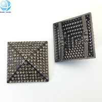 Date Strass 3D Pyramide En Métal Chaussure Boucle Triangle Carré Alliage Boucle Pour Sandale Vamp Accessoires Décoratifs