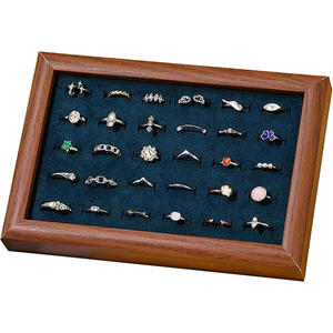 Plateaux de présentation de bijoux en velours de luxe pour bagues et boucles d'oreilles, idéaux pour les présentoirs de bijouteries - Product Image 5